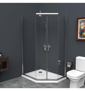 Душевой уголок UNO-195-PH-2-100/80-C-Cr BelBagno